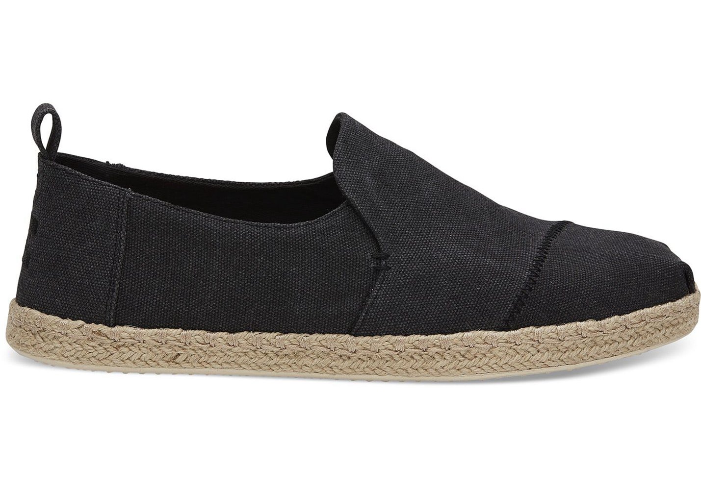 Toms Alpargata Rope Espadrille Black - Mens - 71829-FHUQ